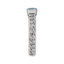 Sapphire Row Natural Sky Blue Topaz Chain Ring - 14K White Gold (view 3)