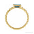 Sapphire Row Natural Sky Blue Topaz Chain Ring - 14K Yellow Gold (view 2)