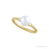 Sapphire Row Cultured Pearl Twisted Rope Ring - 14K Yellow Gold (view 4)