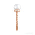 Sapphire Row Cultured Pearl Twisted Rope Ring - 14K Rose Gold (view 3)
