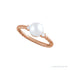 Sapphire Row Cultured Pearl Twisted Rope Ring - 14K Rose Gold (view 4)