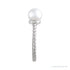 Sapphire Row Cultured Pearl Twisted Rope Ring - Platinum (view 3)