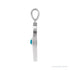 Sapphire Row Natural Gemstone Evil Eye Disc Pendant - Turquoise, Platinum (view 2)