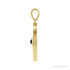 Sapphire Row Natural Gemstone Evil Eye Disc Pendant - Diamond, 14K Yellow Gold (view 2)