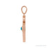 Sapphire Row Natural Gemstone Evil Eye Disc Pendant - Turquoise, 14K Rose Gold (view 2)