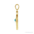 Sapphire Row Natural Gemstone Evil Eye Disc Pendant - Turquoise, 14K Yellow Gold (view 2)