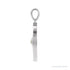 Sapphire Row Natural Gemstone Evil Eye Disc Pendant - Ethiopian Opal, 14K White Gold (view 2)