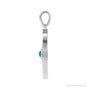 Sapphire Row Natural Gemstone Evil Eye Disc Pendant - Turquoise, 14K White Gold (view 2)