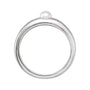 Sapphire Row Cultured Pearl Dome Ring - 14K White Gold (view 2)