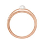Sapphire Row Cultured Pearl Dome Ring - 14K Rose Gold (view 2)