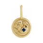 Sapphire Row Zodiac Charm Pendant - Capricorn, 14K Yellow Gold