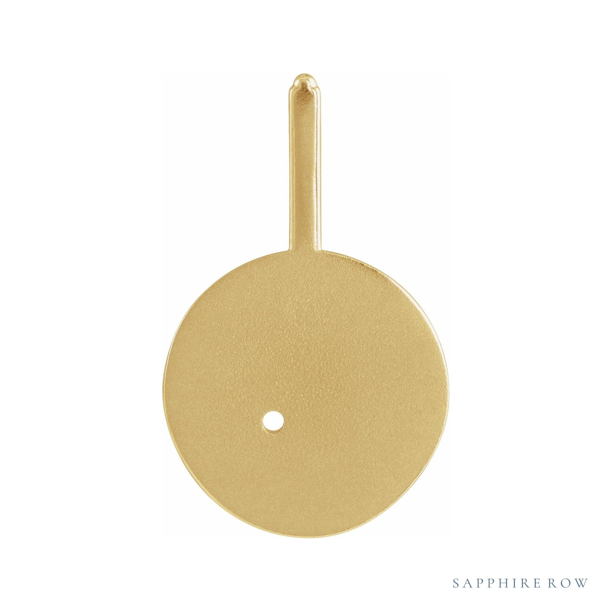 Sapphire Row Zodiac Charm Pendant - Capricorn, 14K Yellow Gold (view 3)