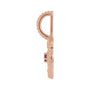 Sapphire Row Zodiac Charm Pendant - Sagittarius, 14K Rose Gold (view 2)