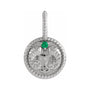 Sapphire Row Zodiac Charm Pendant - Aries, Platinum
