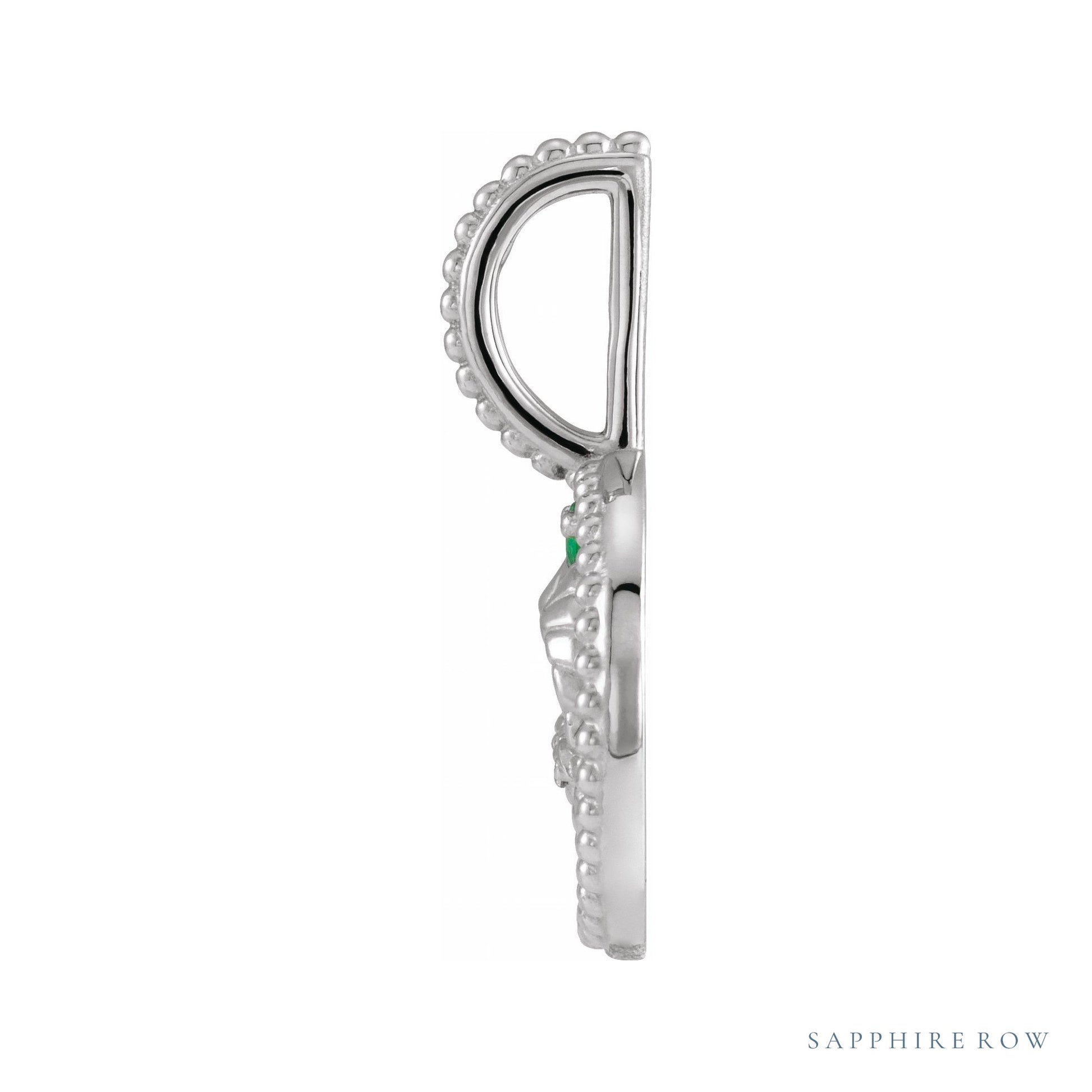 Sapphire Row Zodiac Charm Pendant - Aries, Platinum (view 2)