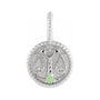 Sapphire Row Zodiac Charm Pendant - Libra, Platinum