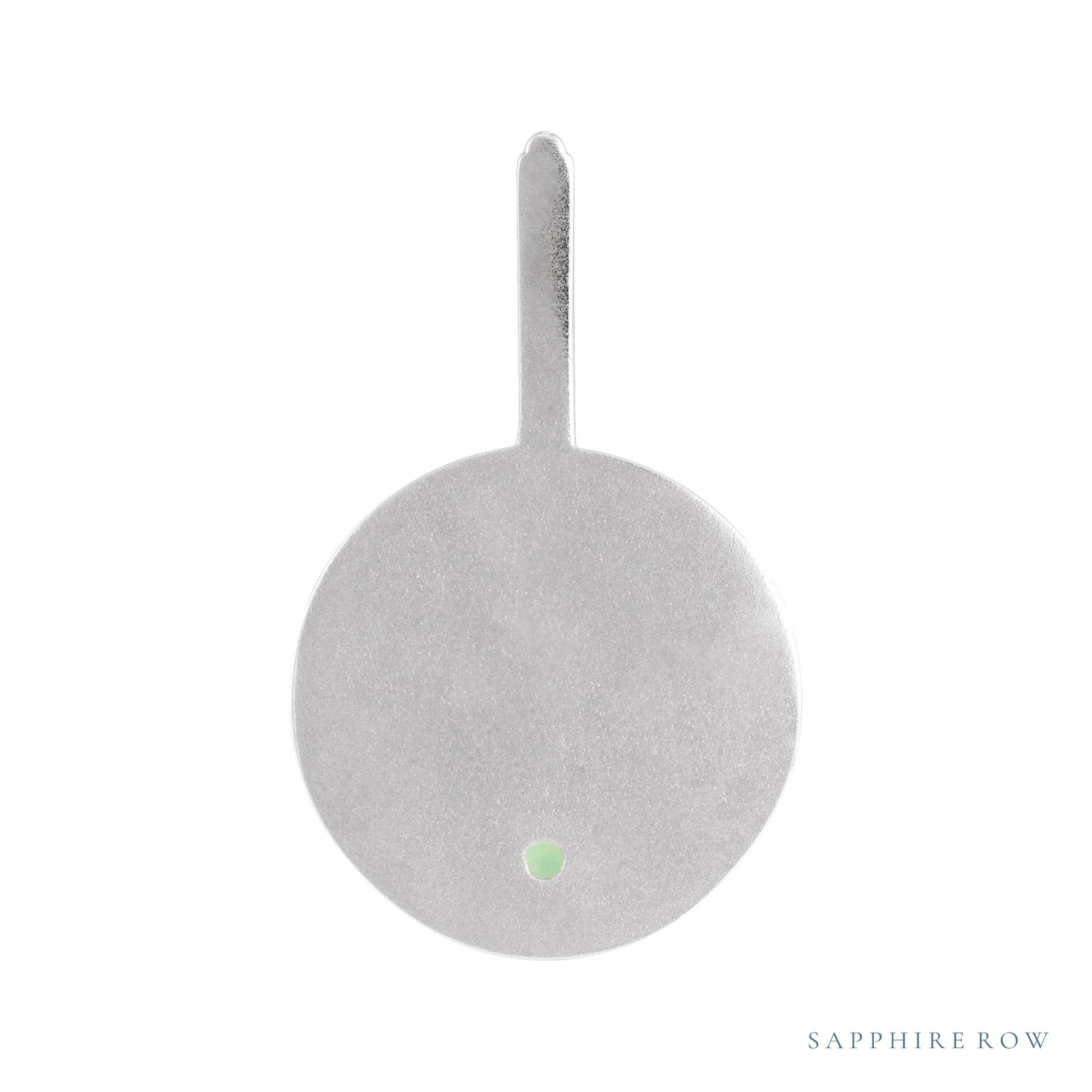 Sapphire Row Zodiac Charm Pendant - Libra, Platinum (view 3)