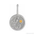 Sapphire Row Zodiac Charm Pendant - Virgo, Platinum