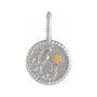 Sapphire Row Zodiac Charm Pendant - Virgo, Platinum