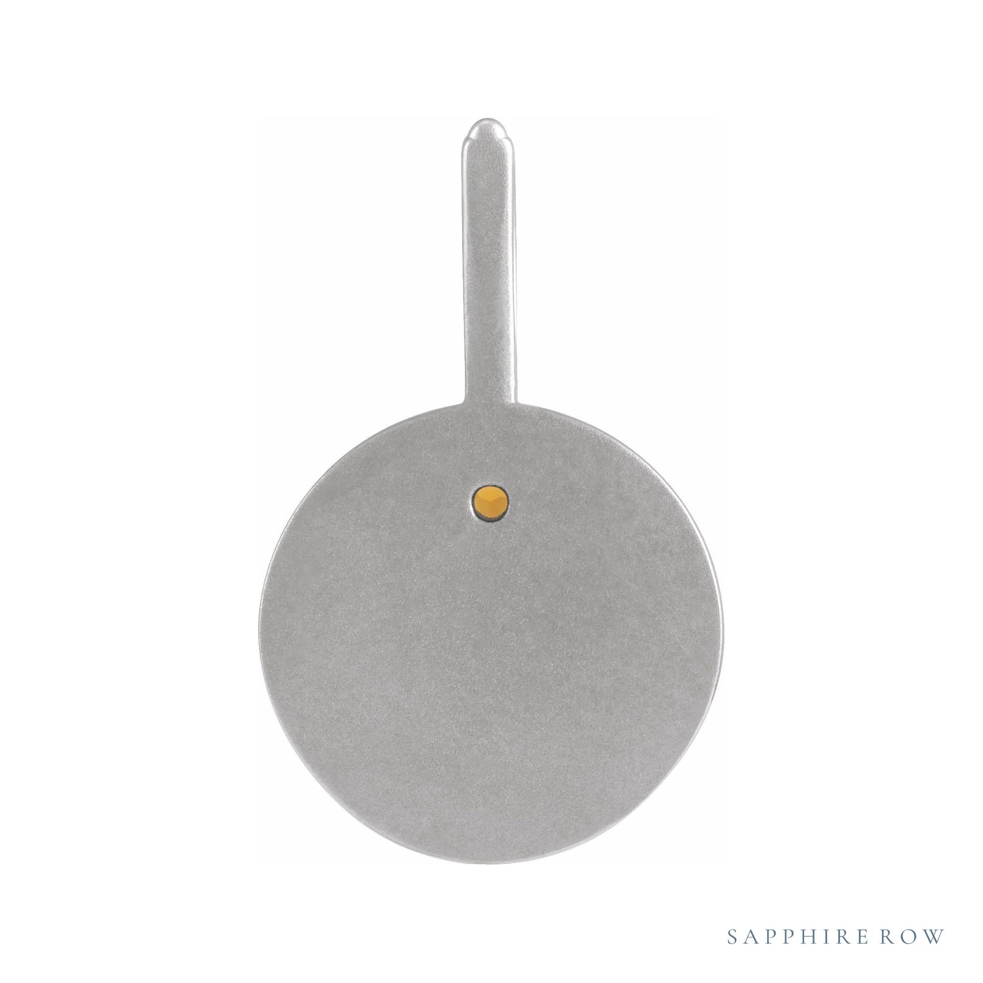 Sapphire Row Zodiac Charm Pendant - Leo, 14K White Gold (view 3)