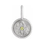 Sapphire Row Zodiac Charm Pendant - Gemini, Platinum