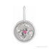 Sapphire Row Zodiac Charm Pendant - Pisces, Platinum