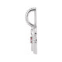Sapphire Row Zodiac Charm Pendant - Pisces, Platinum (view 2)