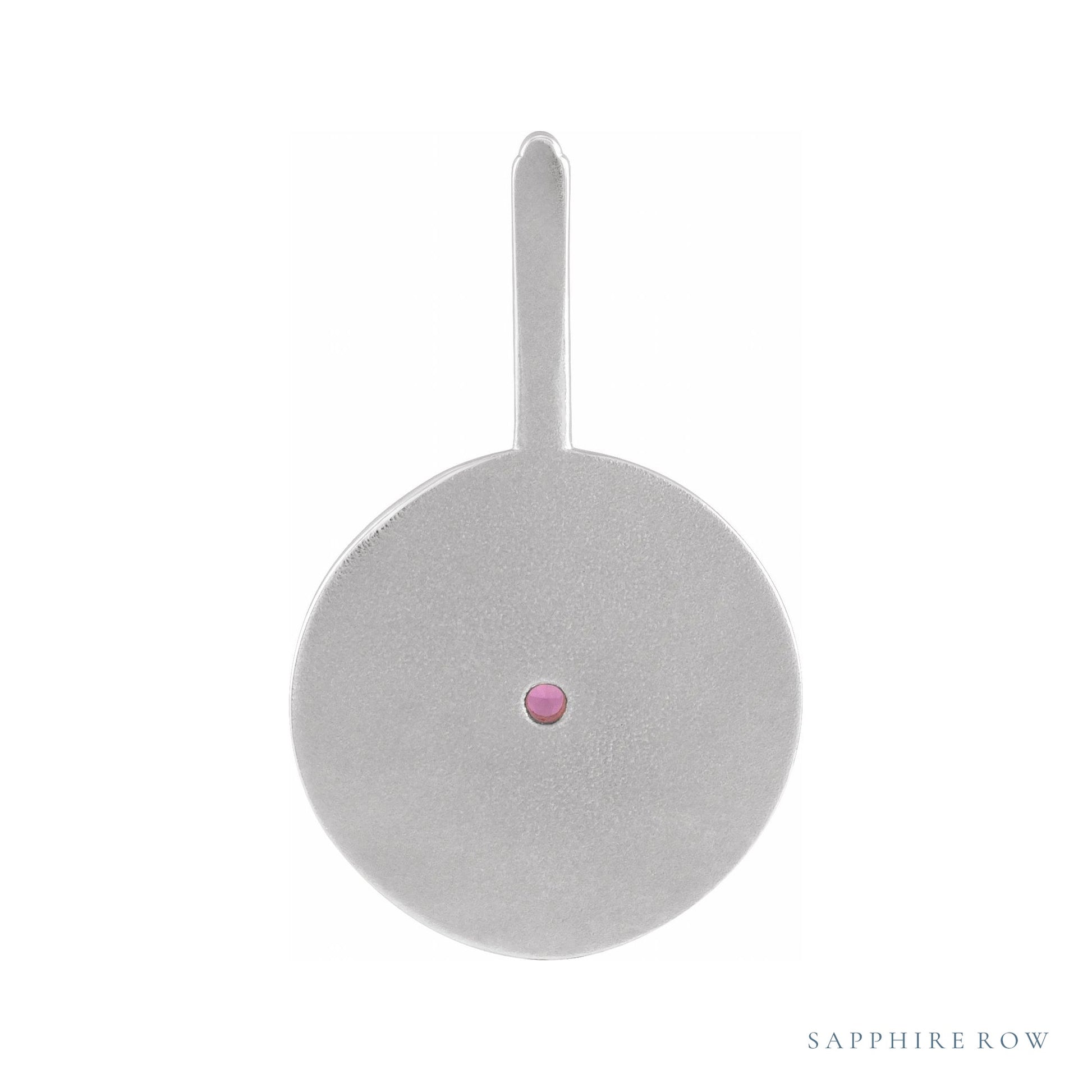 Sapphire Row Zodiac Charm Pendant - Pisces, Platinum (view 3)
