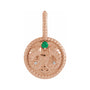 Sapphire Row Zodiac Charm Pendant - Aries, 14K Rose Gold