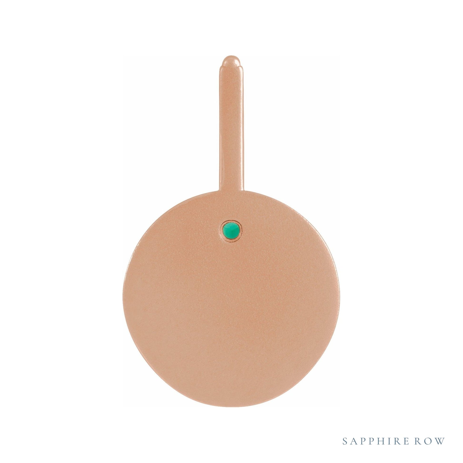 Sapphire Row Zodiac Charm Pendant - Aries, 14K Rose Gold (view 3)
