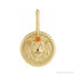 Sapphire Row Zodiac Charm Pendant - Leo, 14K Yellow Gold