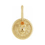 Sapphire Row Zodiac Charm Pendant - Leo, 14K Yellow Gold