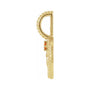 Sapphire Row Zodiac Charm Pendant - Leo, 14K Yellow Gold (view 2)