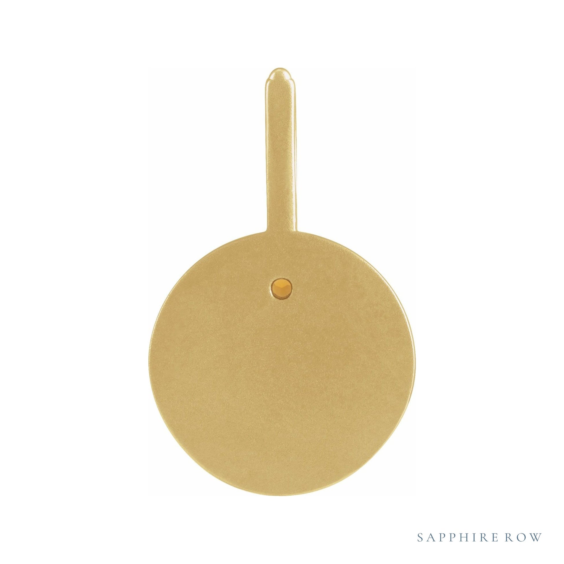 Sapphire Row Zodiac Charm Pendant - Leo, 14K Yellow Gold (view 3)