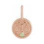 Sapphire Row Zodiac Charm Pendant - Libra, 14K Rose Gold