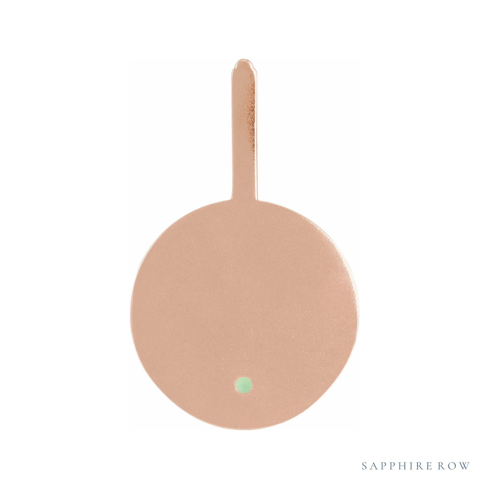 Sapphire Row Zodiac Charm Pendant - Libra, 14K Rose Gold (view 3)