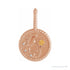 Sapphire Row Zodiac Charm Pendant - Virgo, 14K Rose Gold