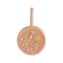 Sapphire Row Zodiac Charm Pendant - Virgo, 14K Rose Gold