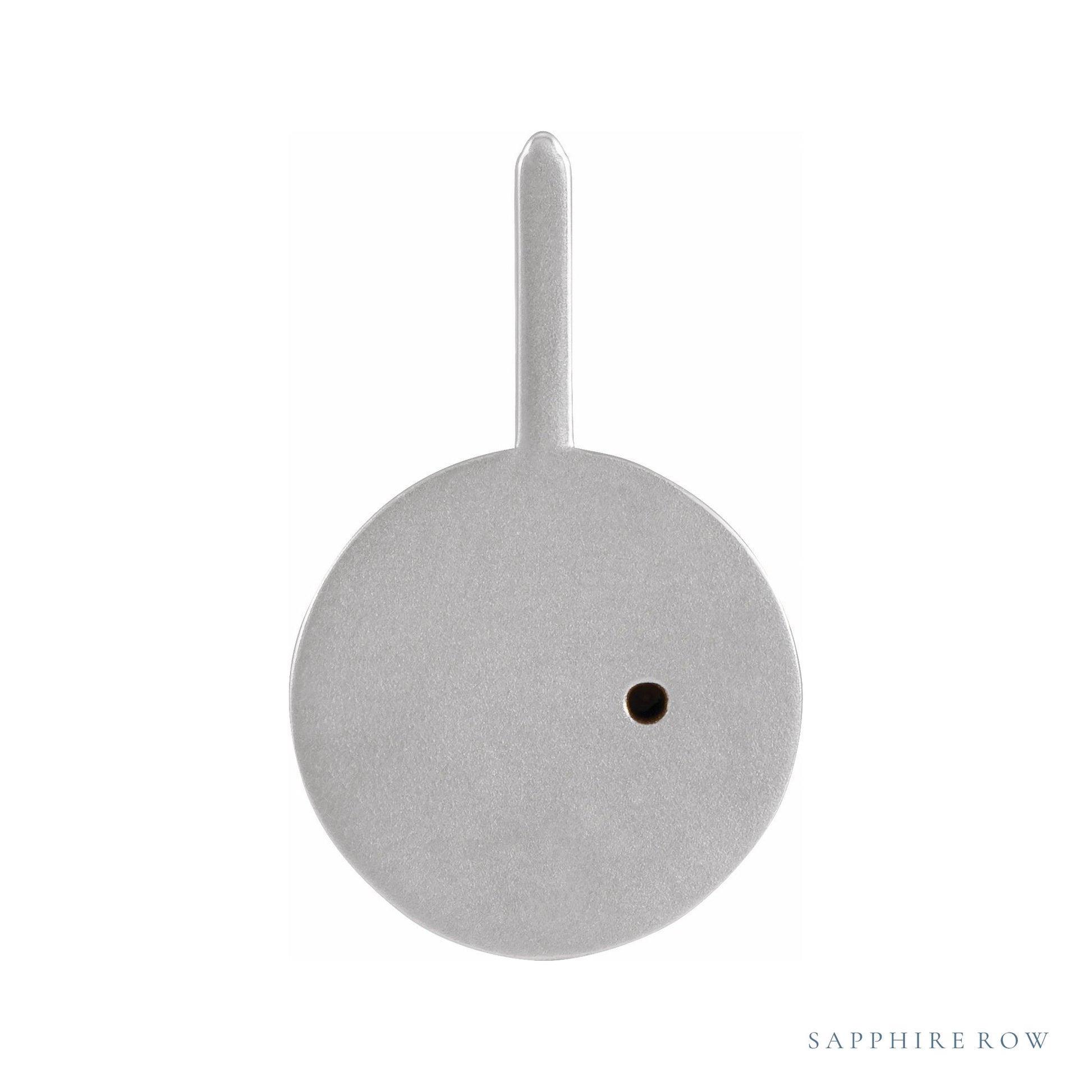 Sapphire Row Zodiac Charm Pendant - Aquarius, 14K White Gold (view 3)
