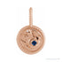 Sapphire Row Zodiac Charm Pendant - Capricorn, 14K Rose Gold