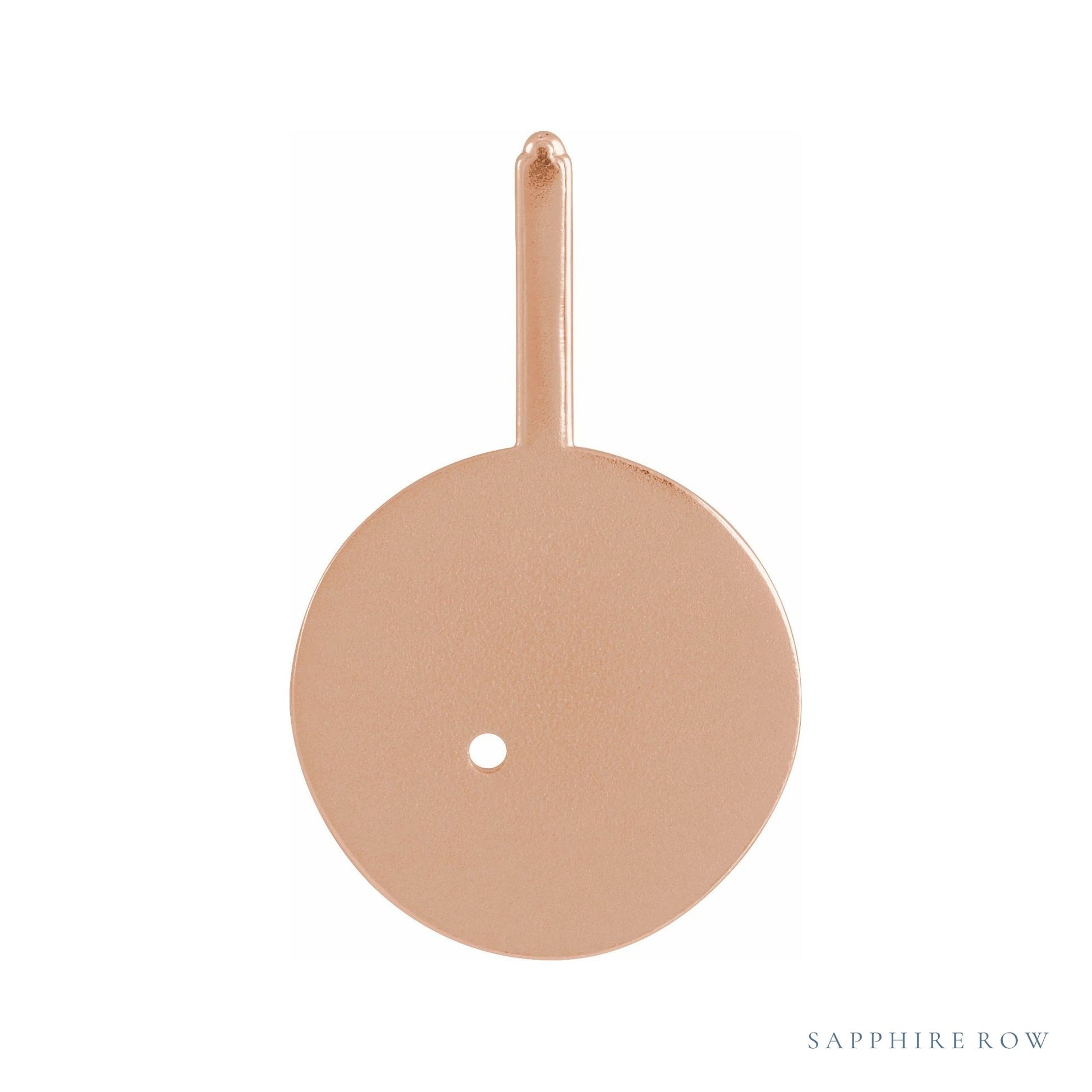 Sapphire Row Zodiac Charm Pendant - Capricorn, 14K Rose Gold (view 3)