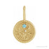 Sapphire Row Zodiac Charm Pendant - Scorpio, 14K Yellow Gold