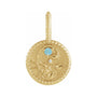Sapphire Row Zodiac Charm Pendant - Scorpio, 14K Yellow Gold