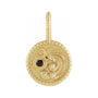 Sapphire Row Zodiac Charm Pendant - Aquarius, 14K Yellow Gold