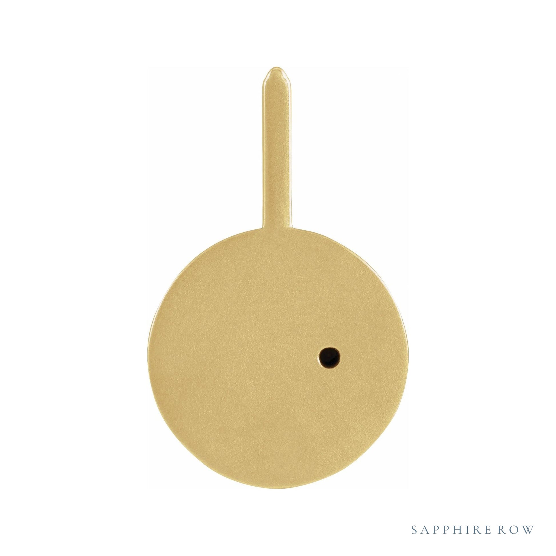 Sapphire Row Zodiac Charm Pendant - Aquarius, 14K Yellow Gold (view 3)