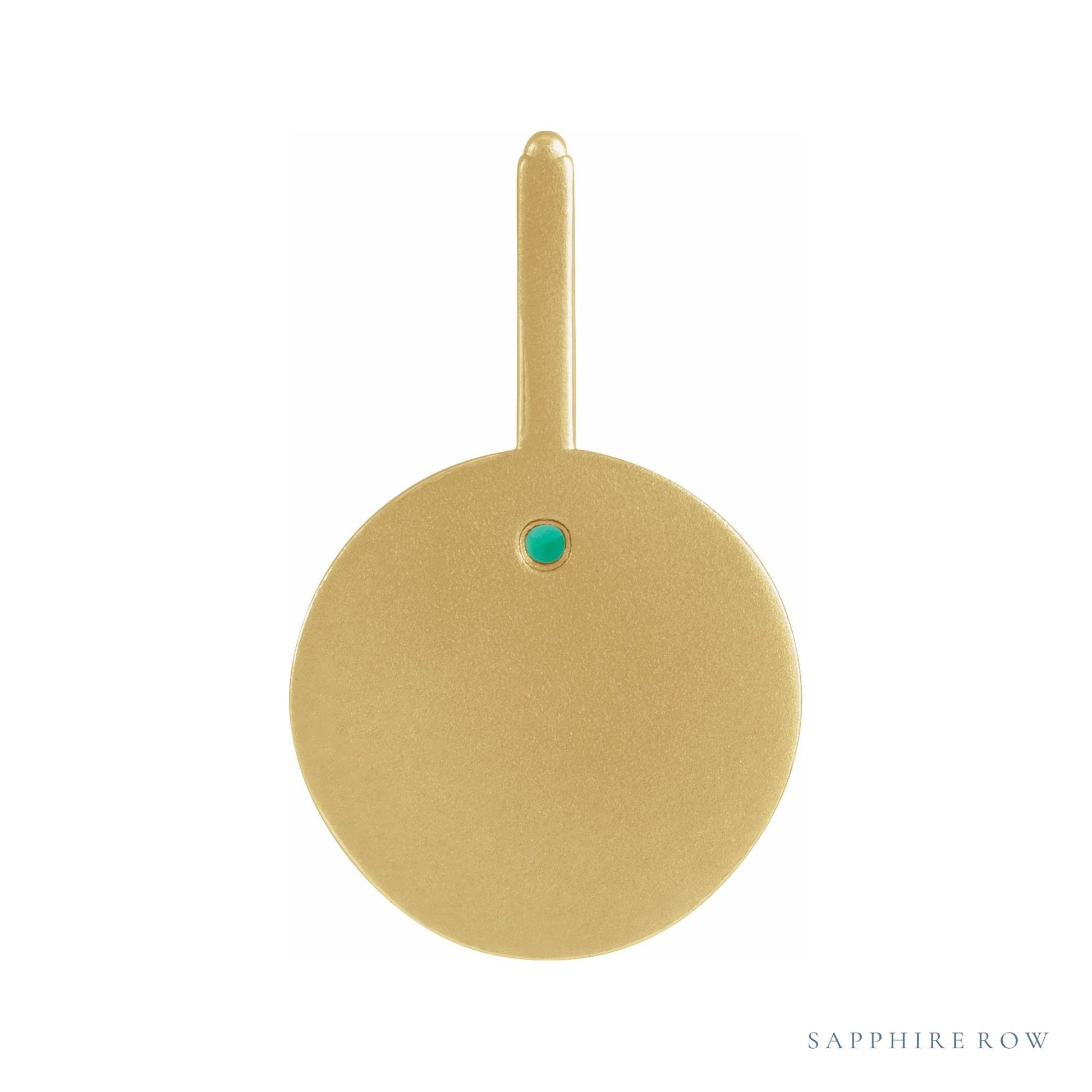 Sapphire Row Zodiac Charm Pendant - Aries, 14K Yellow Gold (view 3)