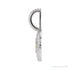 Sapphire Row Zodiac Charm Pendant - Gemini, 14K White Gold (view 2)