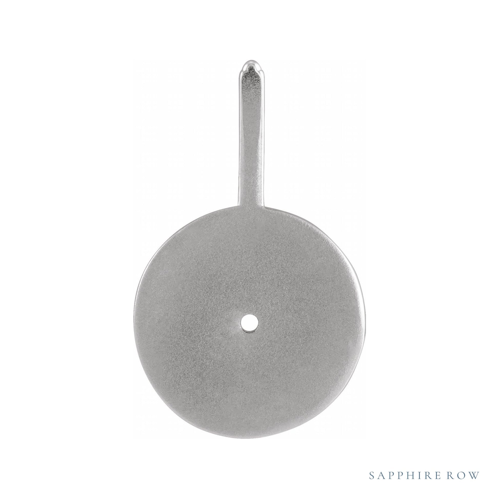Sapphire Row Zodiac Charm Pendant - Gemini, 14K White Gold (view 3)