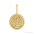 Sapphire Row Zodiac Charm Pendant - Libra, 14K Yellow Gold