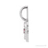 Sapphire Row Zodiac Charm Pendant - Pisces, 14K White Gold (view 2)